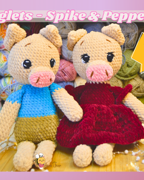 Piglet Crochet Pattern Pepper and Spike