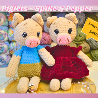 Piglet Crochet Pattern Pepper and Spike