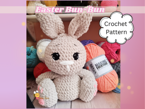 cute easter pattern , amigurumi bunny pattern