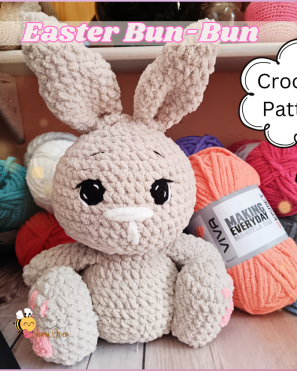 cute easter pattern , amigurumi bunny pattern