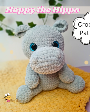 easy to crochet amigurumi hippo