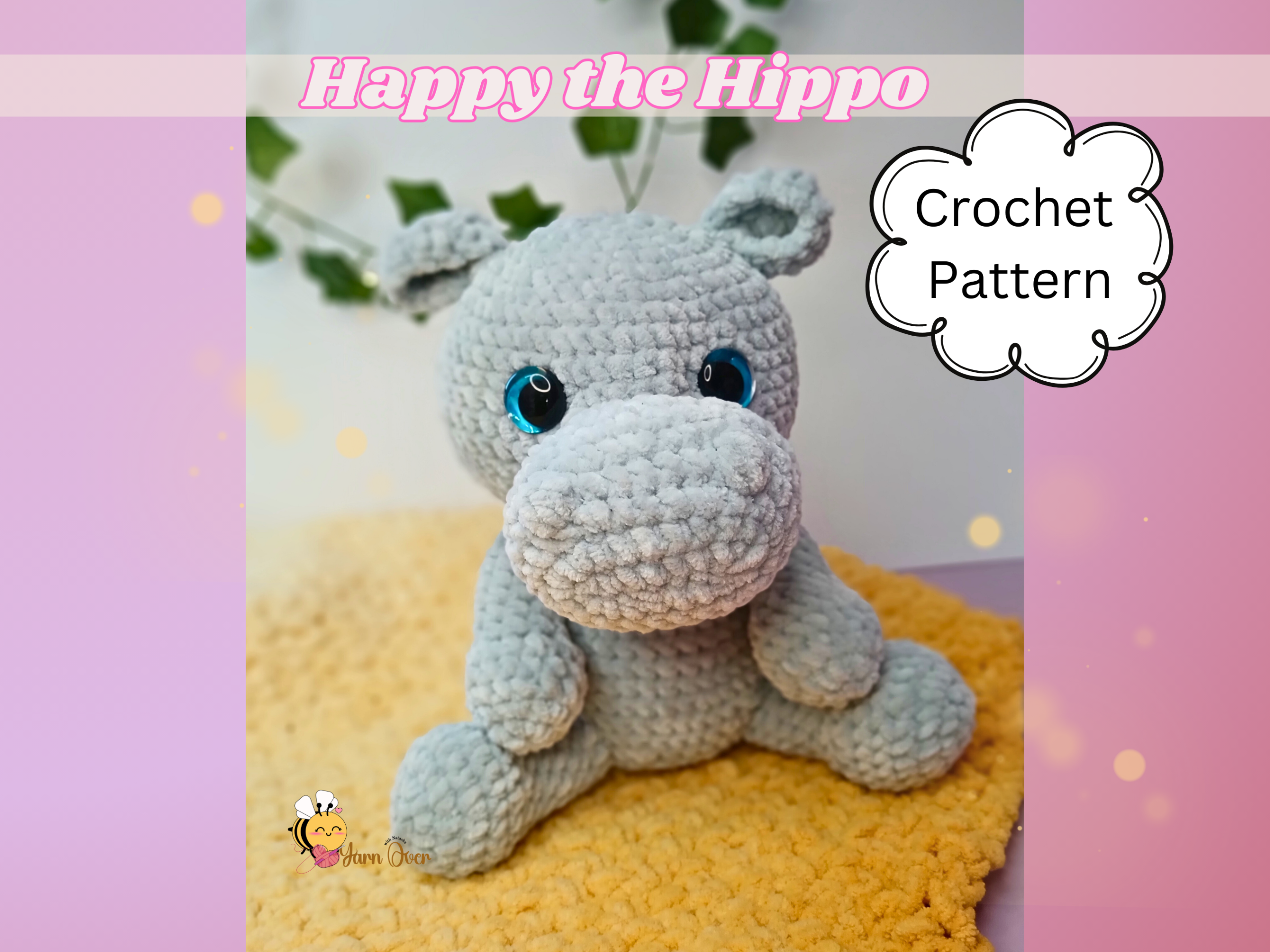 easy to crochet amigurumi hippo