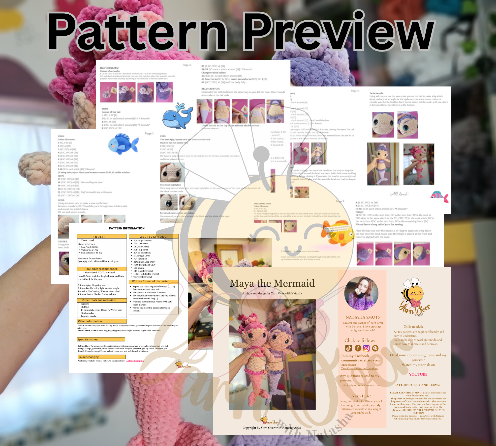 Maya the Mermaid - PDF Pattern - Image 2