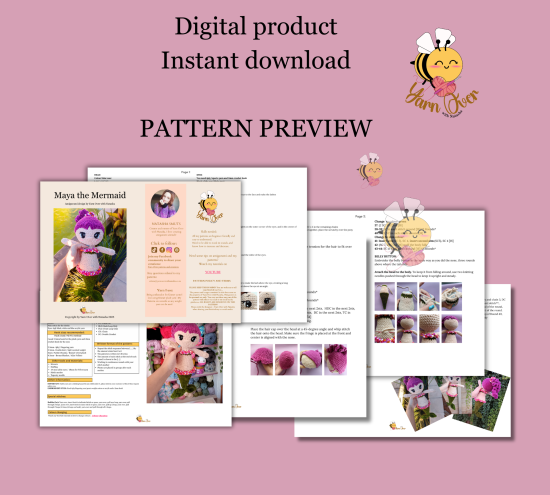 Maya the Mermaid - PDF Pattern - Image 3