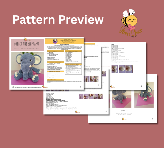 Hobbit the Elephant PDF Pattern - Image 2