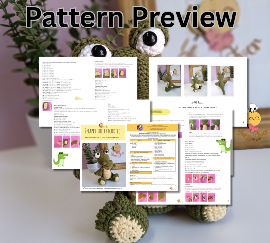 Snappy the Crocodile Pattern (PDF) - Image 3