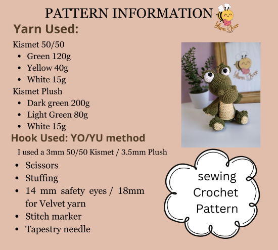 Snappy the Crocodile Pattern (PDF) - Image 2