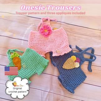 Onesie Trousers, amigurumi clothes - PDF Pattern