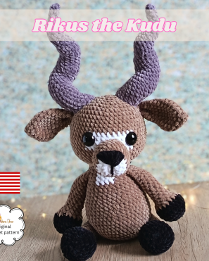 Crochet Kudu pattern, (Rikus the Kudu)