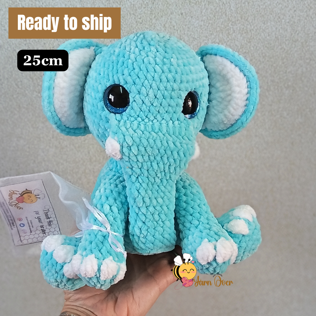 Blue elephant plushie