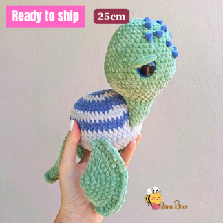 Plush soft velvet sea turtle - Finished toy