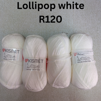 White lollipop x 4 balls