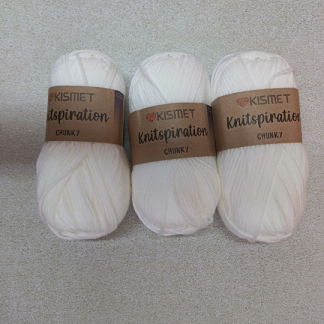 White knitspiration chunky x3 Balls