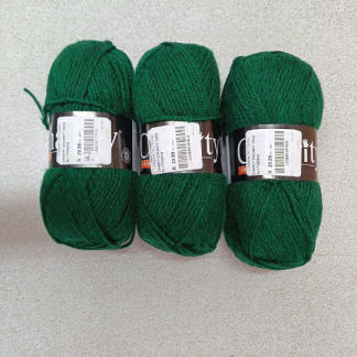Charity chunky dark green x 3 balls