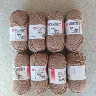 309 - 50/50 cotton/acrylic Brown x8 balls