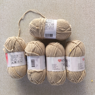 105 - 50/50 cotton/acrylic beige x 5 balls