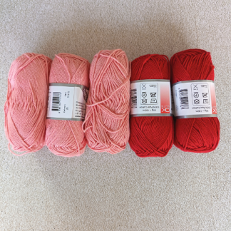Raeesah red and pink mix combo x 5 balls