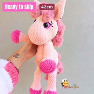 Plush pink unicorn