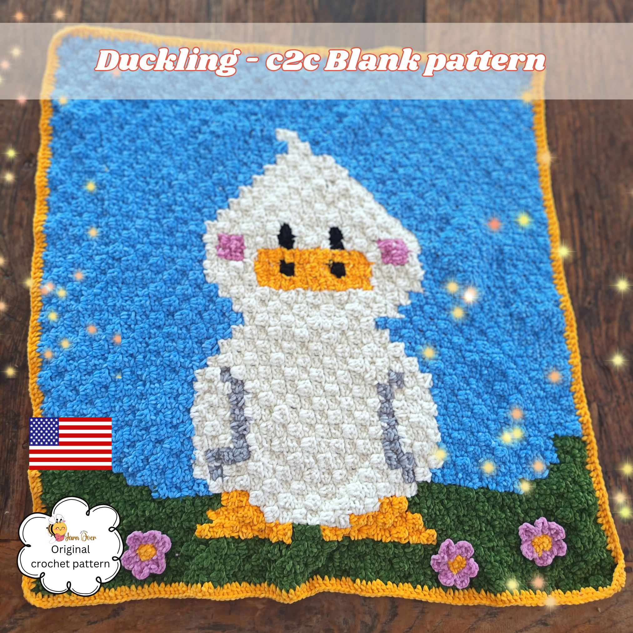 Duckling Baby Blanket- C2C graph Pattern