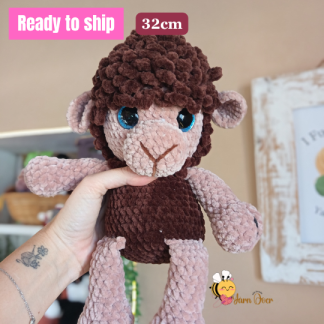 Plush sheep brown and beige