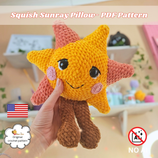 Squish Sunray Pillow- PDF Pattern